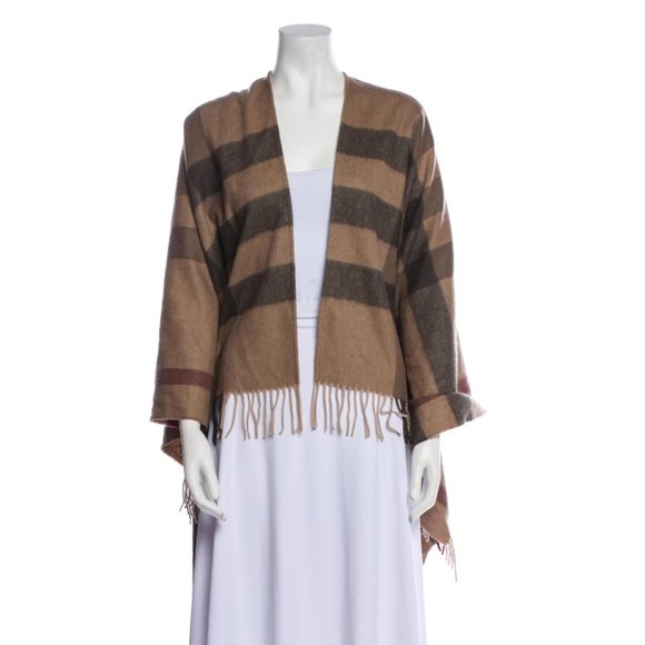 Burberry merino wool poncho cape one size fits all - Picture 9 of 14